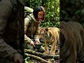 A Baby Tiger Stopped Her in the Jungle #trending #trendingshorts