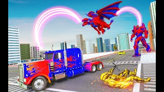 Flying Dragon Transport Truck Transform Robot Game screenshot 3