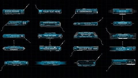 HUD Callouts Pack AFTER EFFECTS Template Videohive 32078711