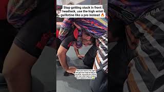 How to High Wrist Guillotine 👌 #gordonryan #bjj #nogi #bjjinstructional #guillotine