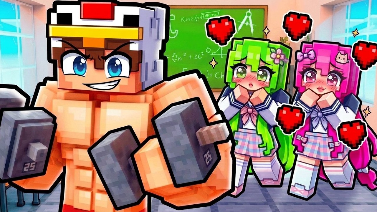 Je m'ENTRAÎNE à L'ÉCOLE pour Surprendre les Filles ÉLEVES sur Minecraft !