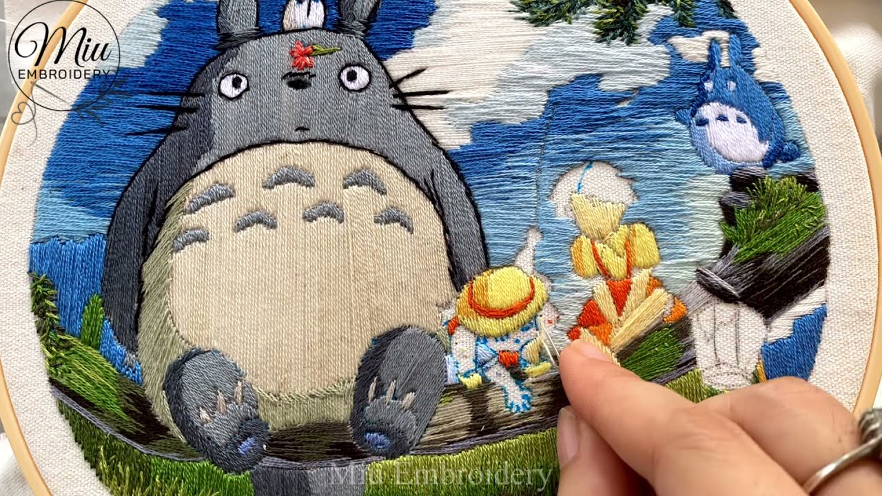Ручная вышивка — воссоздайте Тоторо и его друзей☂