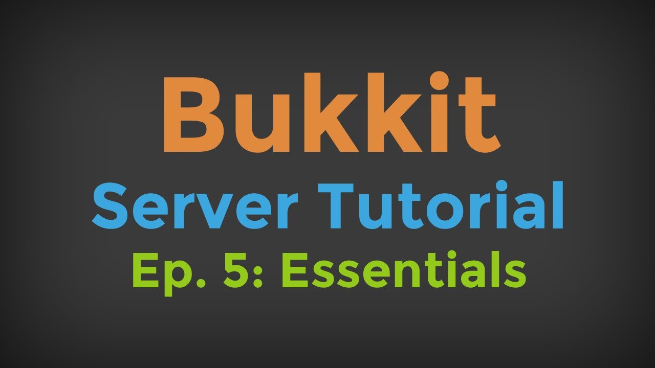 Minecraft Bukkit Server Tutorial - Ep. 5 - Essentials - YouTube