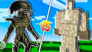 PREDALIEN VS COLOSSAL STONE GOLEM | Minecraft MOB BATTLE | AVSP MOD VS DIVINE RPG MOD