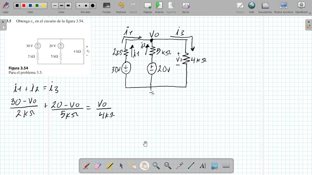 Solucionario, Fundamentos de circuitos eléctricos sadiku, ejercicio 3,5