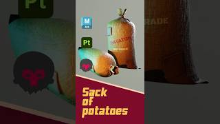 Мешок кортошки\Sack of potatoes  #3d #3danimation#cartoon #maya #art #animation #modeling #blender