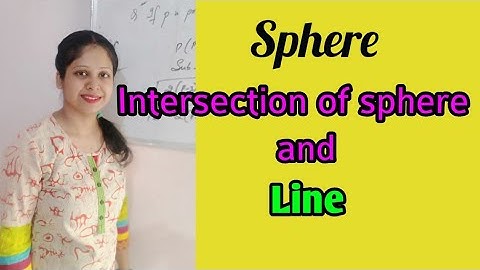 Intersection of straight line and sphere