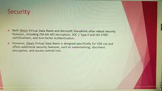 Ideals Virtual Data Room Vs Microsoft Sharepoint Comparison