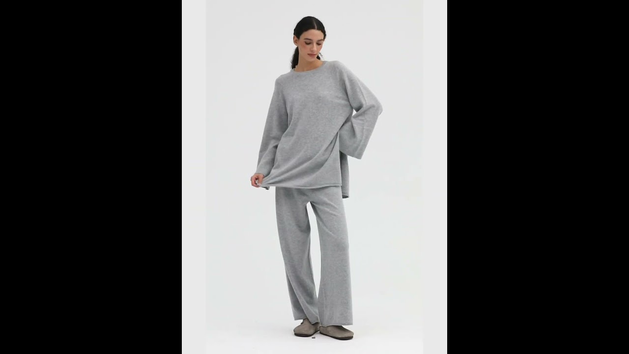 The Elegant Gray Cashmere Set. 