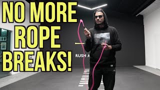 My BEST tip to avoid jump rope breaks! (Even if you're skipping on a mat)