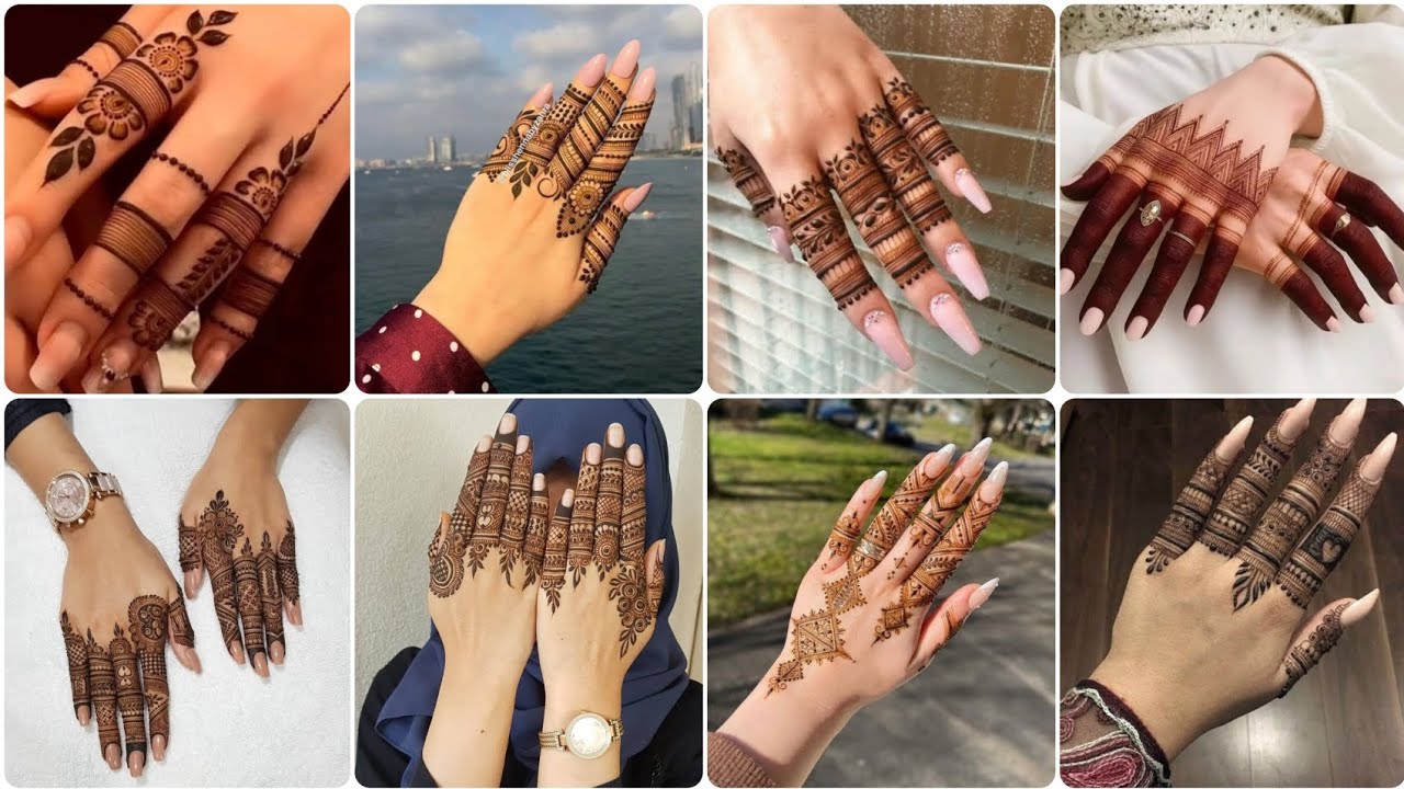 Finger Mehndi Designs| Stylish Finger Mehndi Design Tutorial | Minimal Back Hand Mehndi