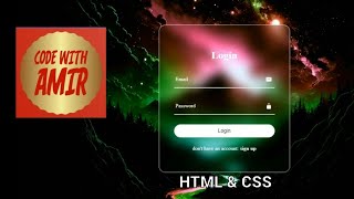 Animated Login Form using HTML & CSS only! No javaScript or jQuery