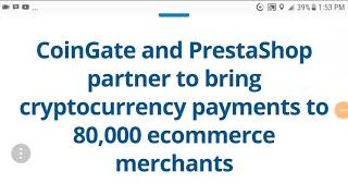 Coingate and Prestashop crypto payment