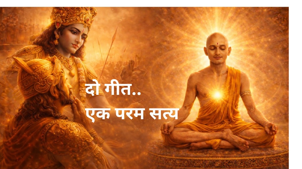 जीवन के दो अशांत क्षण… दो गीता।