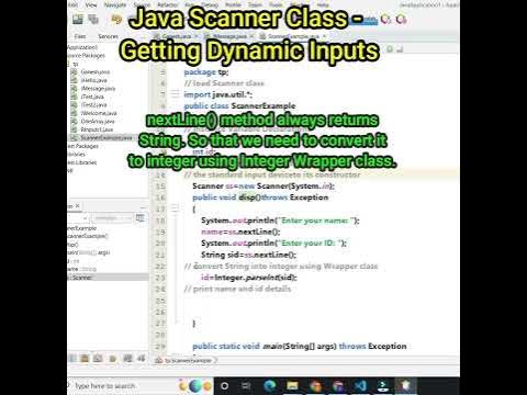 Java Scanner Class | Java User Input #shorts - YouTube
