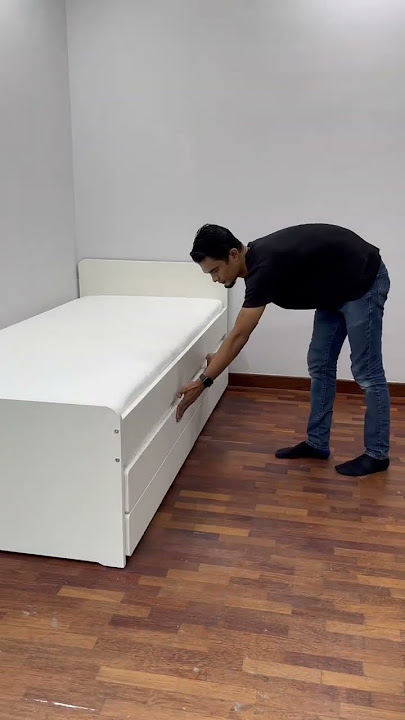 IKEA SLÄKT Bed frame with underbed and storage #assembly #furniture #ikea #shorts
