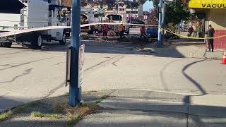 Wind storm road cleanup on Kingsway in front tha bong shop November 5th 2022