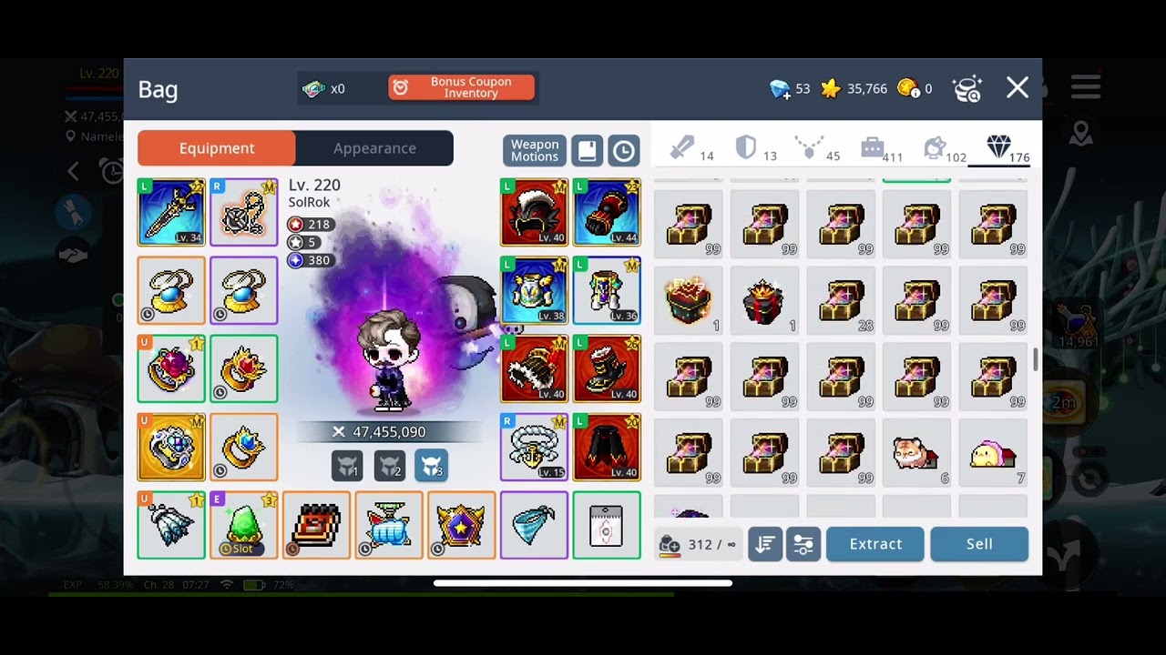 MapleStory M Paladin Exalt Reduction attempt YouTube