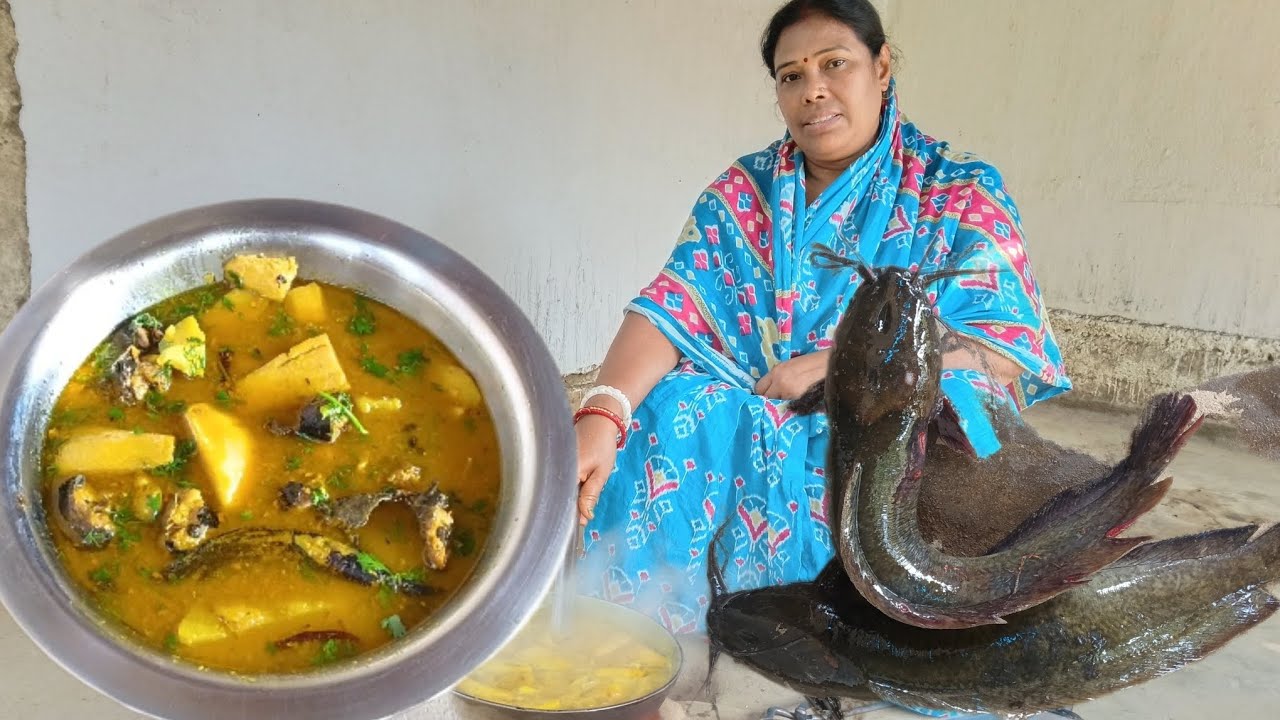 গরমের শুরুতেই আলু, কাঁচকলা দিয়ে জ্যান্ত মাগুর মাছের ঝোল রান্না করলাম 