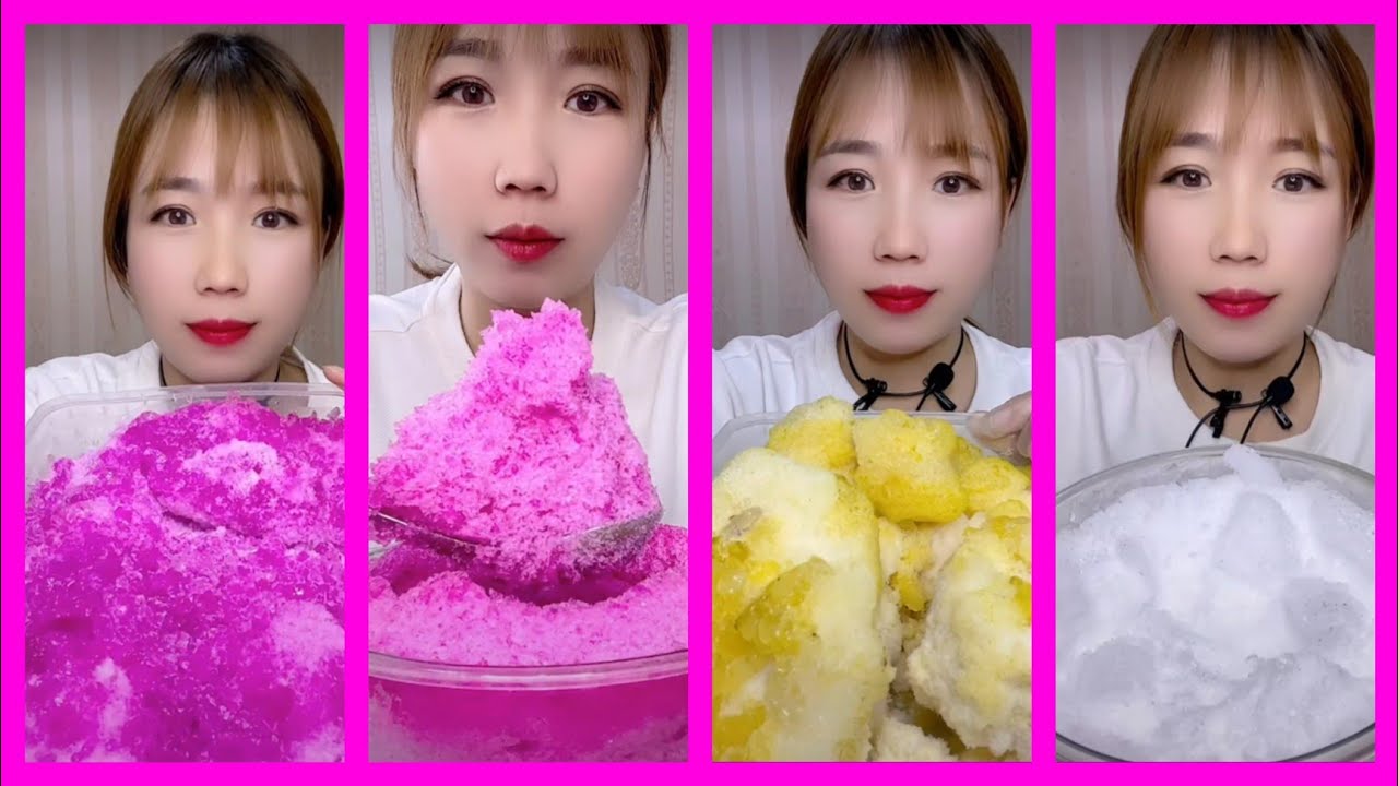 ASMR REFROZEN SHAVED ICE EATING WITH JEWELRY PIECES