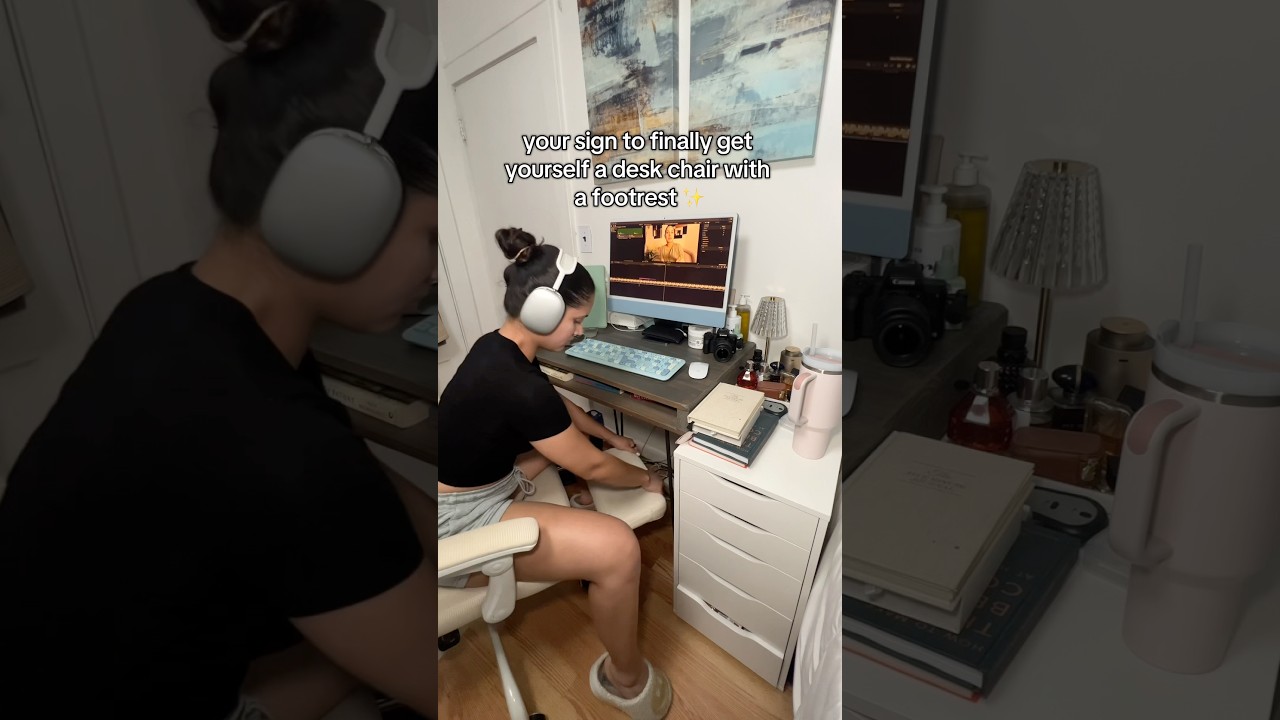 the best desk chair with a footrest ✨ 