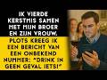 Het kerstdiner verliep perfect… totdat mijn telefoon begon te trillen