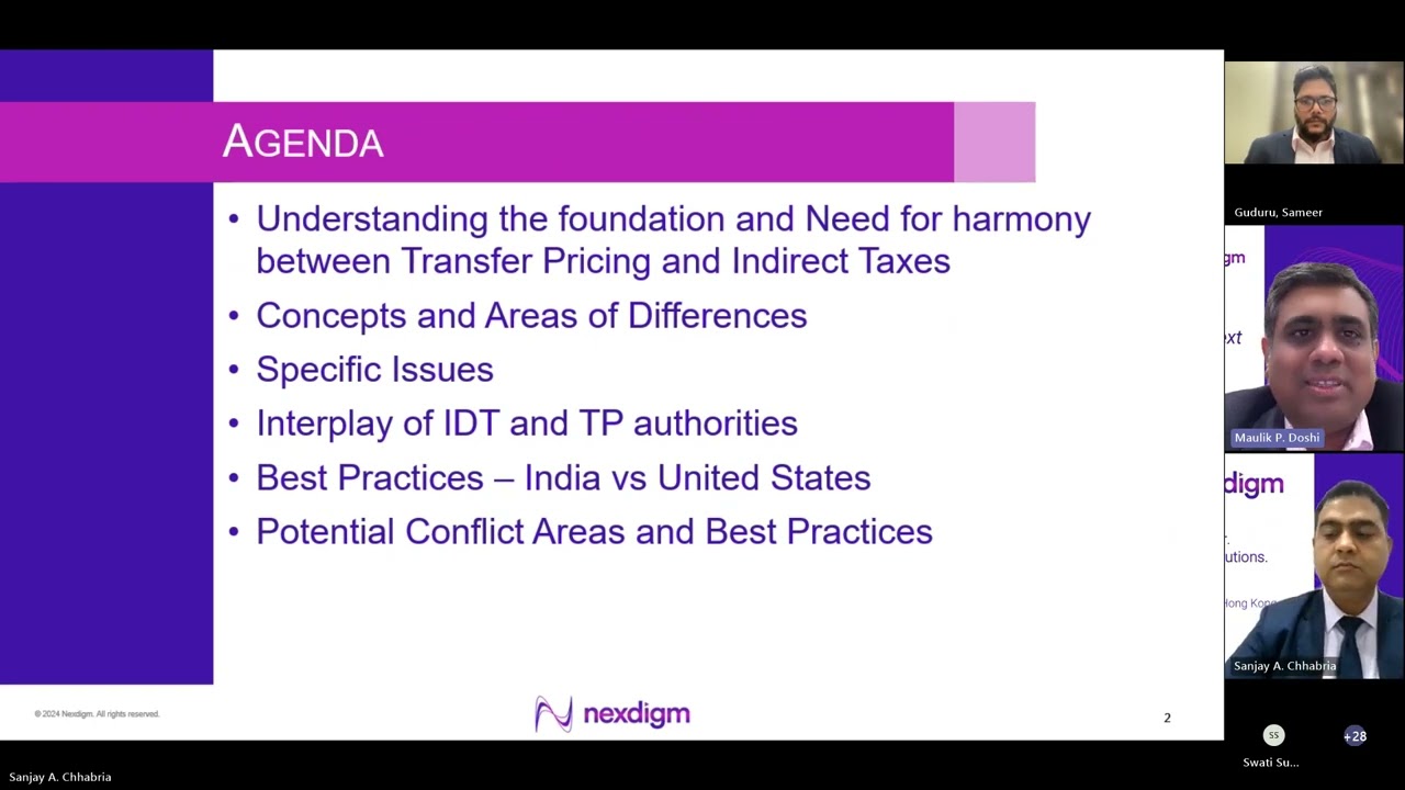 The Interplay between Transfer Pricing & Customs/GST Regulations, with knowledge partner Nexdigm
