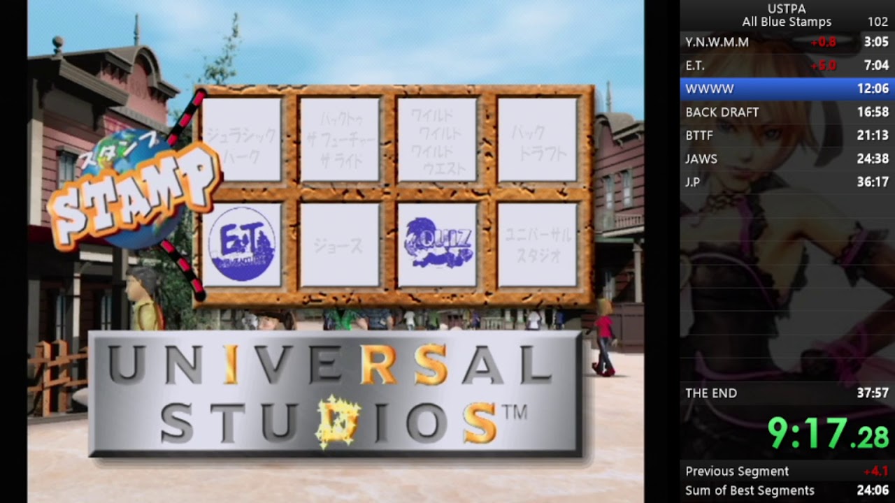 【0:37:46】ユニバーサルスタジオジャパンアドベンチャー all blue stamps RTA