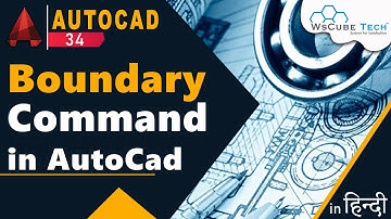 Boundary Command in AutoCad | How to Use Boundary Command in AutoCad | AutoCad Boundary Tutorial #34