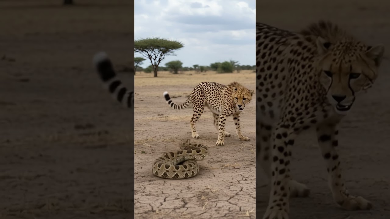 😾the blood battle between a snake and a leopard.