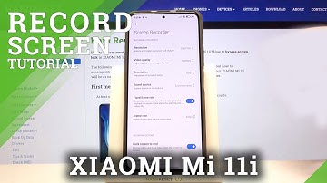How to Change Video Quality in Screen Recorder of XIAOMI MI 11i - Screen Recording Settings