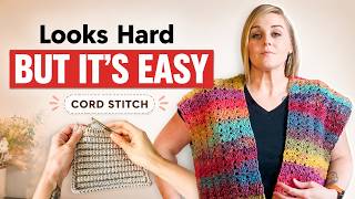 Looks Hard But It’s Easy! Corded Ridge Crochet Stitch Tutorial