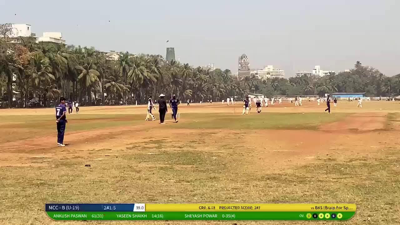 Mcc talent search cricket tournament 2022-23 (under-19) /  - MCC B-Vs BRAIN FOR SPORT