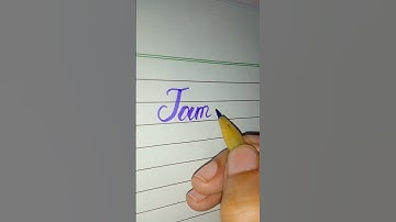 How To write name JAMES in cursive writing how to do calligraphy and cursive writing #bts #love