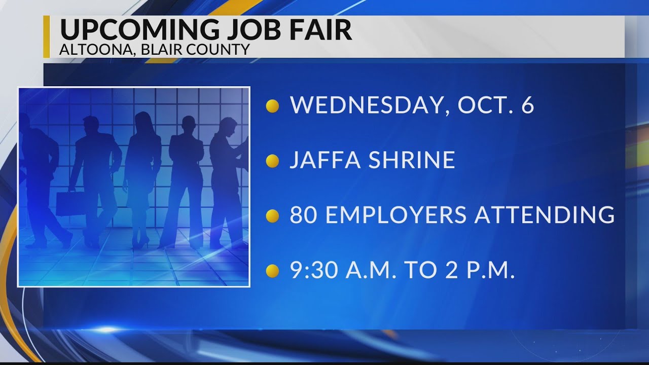 80 employers set to be at Blair County Job Fair at Jaffa Shrine in