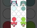 【新作】髪の色で色を混ぜるやつやってみた!いろんな初音ミク×重音テト×ずんだもん編!