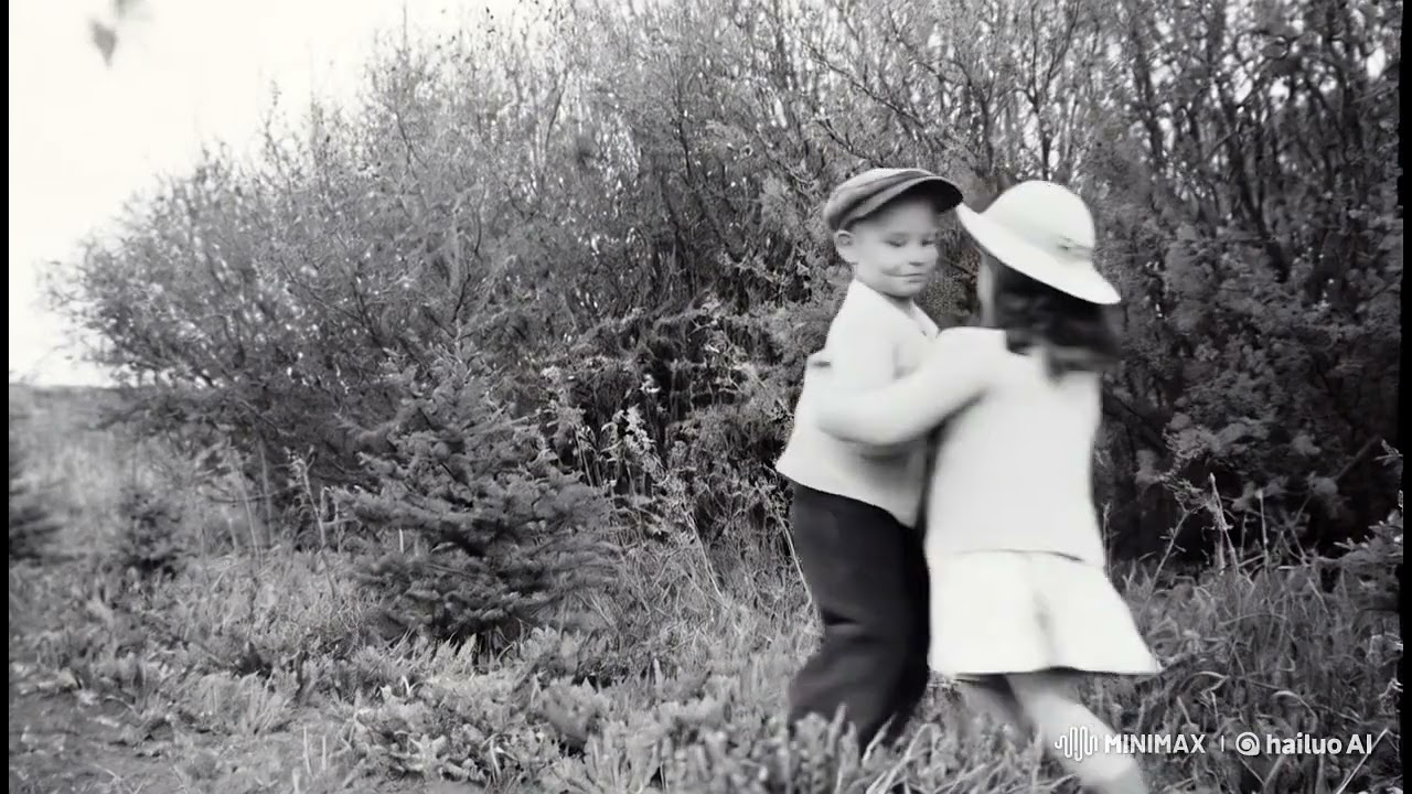 Animated photo dancing in the garden