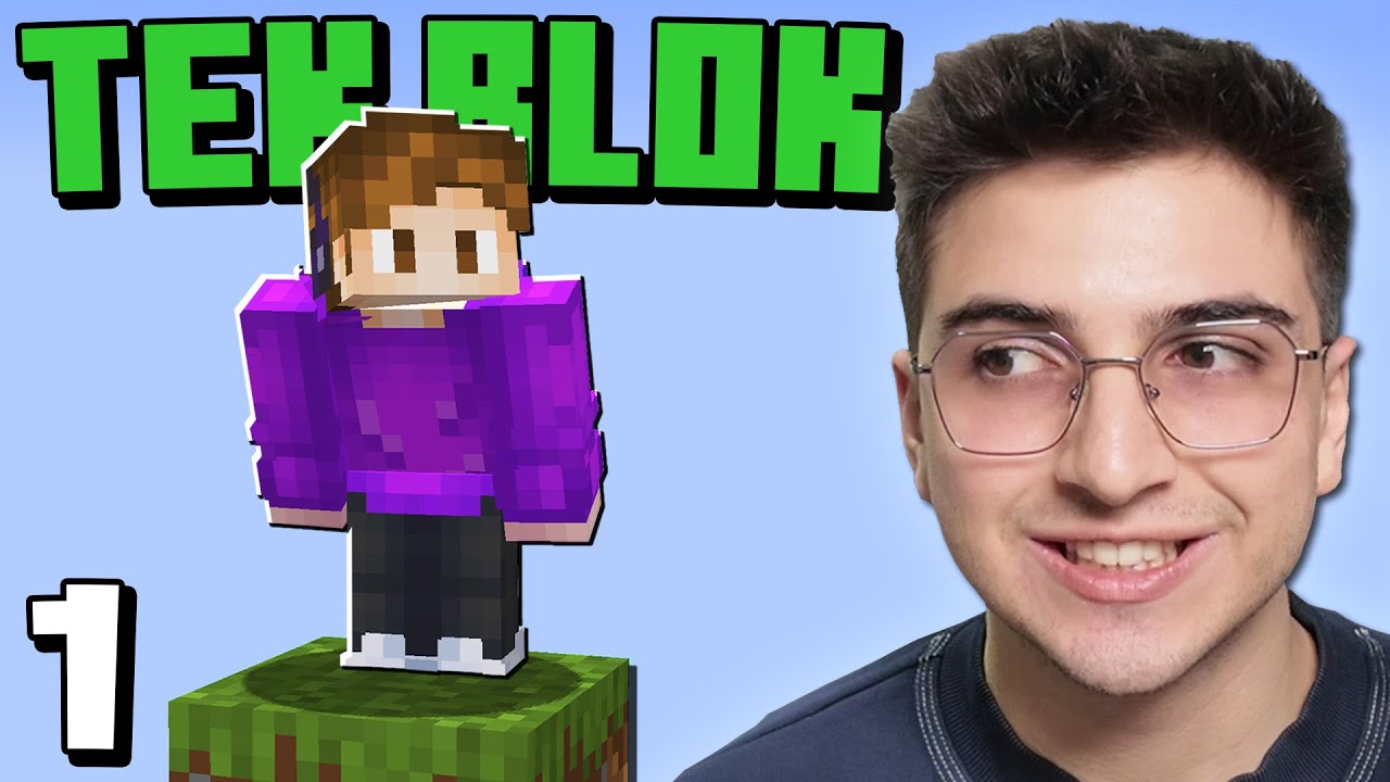 Aphernix - Minecraft TEK BLOK SKYBLOCK OYNUYOR | Bölüm 1