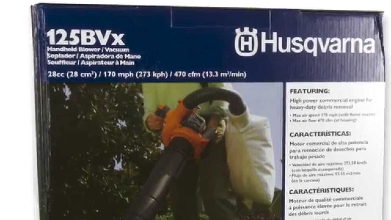 Husqvarna 28cc Gas Powered Blower/Vac 125BVx YouTube