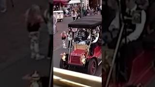 Riding down Main Street at Disneyland ✌️