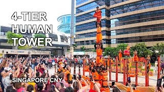 Download Lagu 🦁 4-Tier Human Tower! | Singapore Chinese New Year 2026 at Paya Lebar Quarter MP3