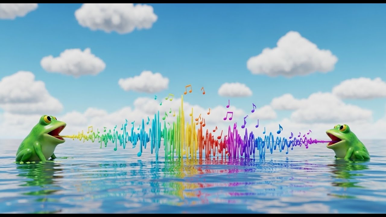 Семь лягушат поют вместе | Лучшая коллекция детских песен и стихов