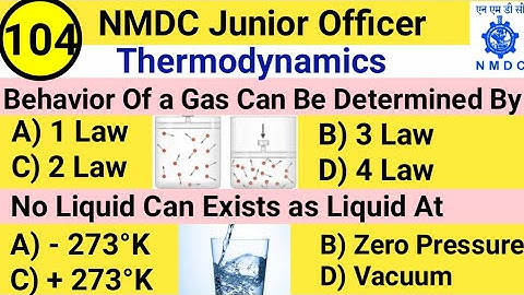 NMDC Model Paper 2021 | Top 20 Thermodynamics Objective Questions And Answer For All Exam - Part 104
