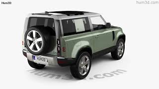 Land Rover Defender 90 2023 3D model by 3DModels.org