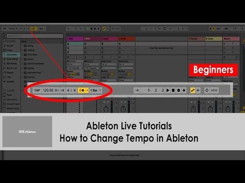 How to tempo change in Ableton Live (Beginners) - YouTube