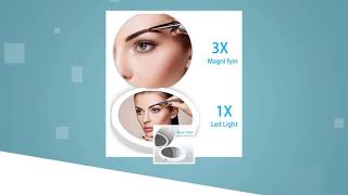 LED Lighted Compact Mirror, Portable Travel Makeup Mirror with Bing Sparkly Case, 3.5 inch Small ... screenshot 1