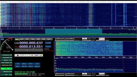 Lightnings on VLF receiver