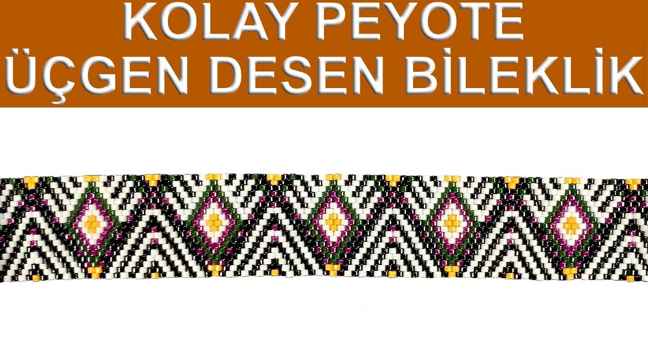 Как сделать браслет в виде треугольника с легкой техникой пейота