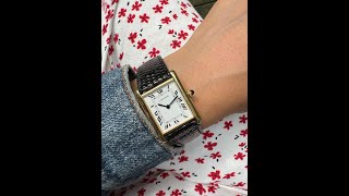 Cartier Tank Louis Yellow Gold with Deployment Paris Dial Men Women c. 1980s #luxury #vintage #watch