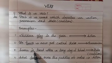 Verbs,  subject verb agreement etc.